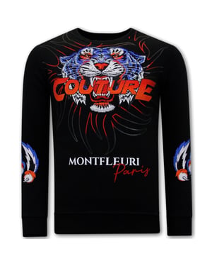 Tony Backer Sweater met print tiger couture