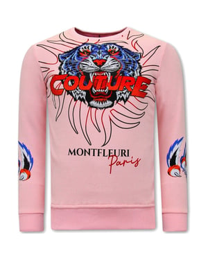 Tony Backer Sweater met print tiger couture
