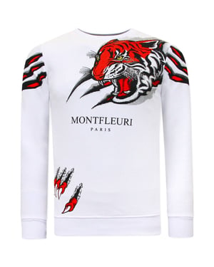 Tony Backer Sweater met print tiger head