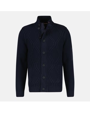 Lerros Grof gebreid vest met kabelpatroon