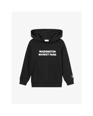 Les Deux Jongens hoodie washington zwart light ivory