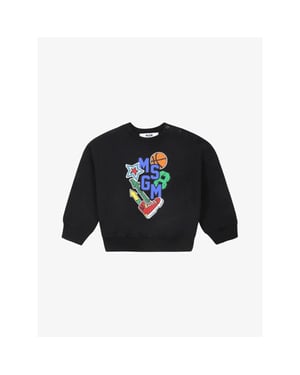 Msgm Jongens sweater zwart print