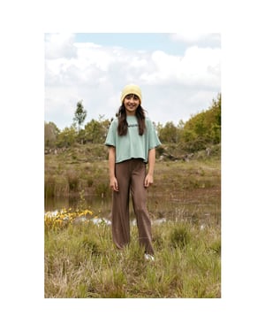 Looxs Revolution Plissé pants wide leg clay color voor meisjes in de kleur