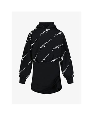 Msgm Meisjes jurk zwart wit logo