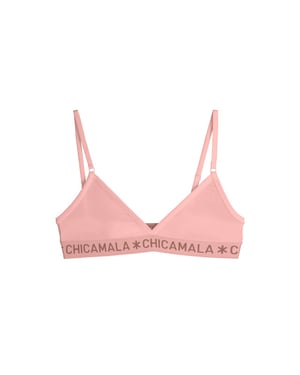 Muchachomalo Meisjes 1-pack triangle top effen pastelc