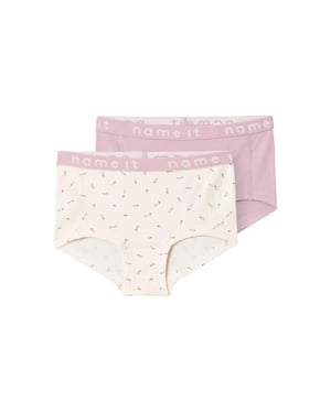 Name It Meisjes hipsters kinderen nkfhipster roze/off-white 2-pack