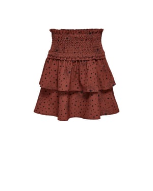 Only Konmolly layerd smock skirt cs ptm brique