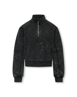 Only Kogdonna ls half zip washed swt -