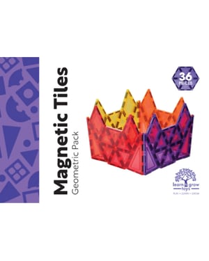 Learn and Grow Toys Learn and grow magnetische tegels geometrisch 36 delig
