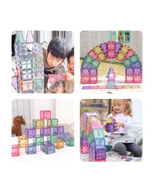 MNTL Magnetic tiles magnetische tegels pastel 108 stuks
