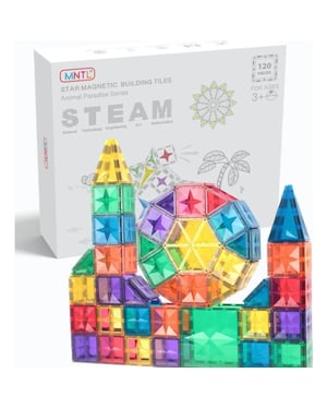 MNTL Magnetic tiles magnetische tegels rainbow 120 stuks
