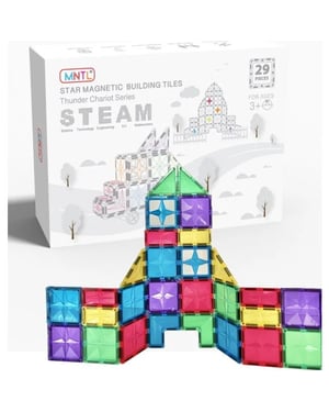 MNTL Magnetic tiles magnetische tegels rainbow 29 stuks