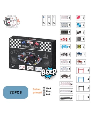 MNTL Magnetische autobaan set 72-delig