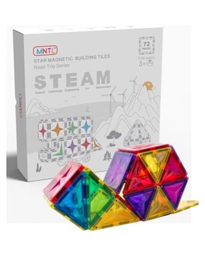 MNTL magnetic tiles magnetische tegels 72 stuks magnetisch bouwspeelgoed