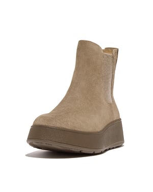 FitFlop F-mode suede flatform chelsea boots 2-tone elastic