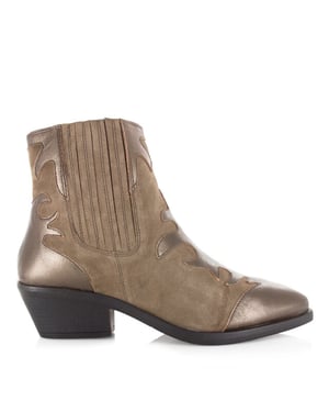 Maruti Tessy leather taupe metalic bronze western dames