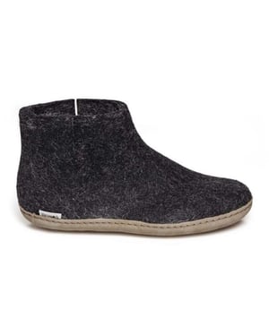 Glerups Low boot leather sole g 02-charcoal