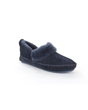 Warmbat Polarfox dk.navy dames pantoffel (gesloten hiel)
