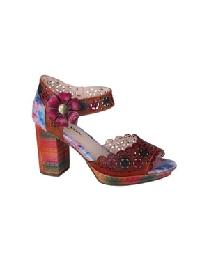 Laura Vita Nacio 325 rouge dames sandalen gekleed
