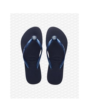 Havaianas Crystal poem navy slipper