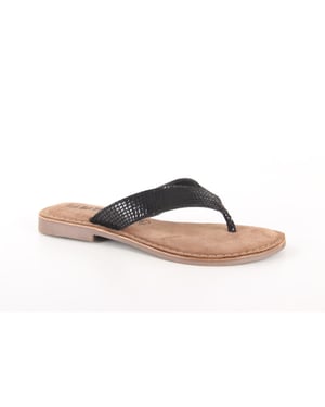 Lazamani 75.481 black dames slippers