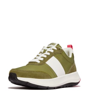 FitFlop F-mode flow sneaker nylon & suede mix