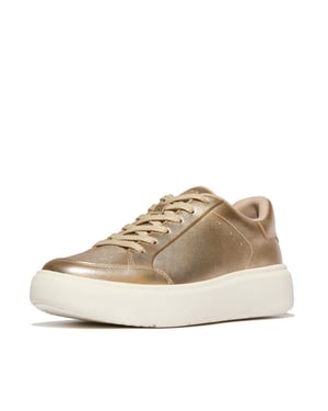 FitFlop Rtg metallic-leather sneakers
