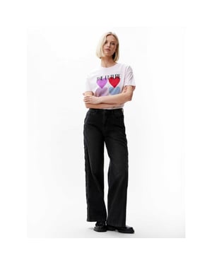 Catwalk Junkie Jeans Loose met veter detail