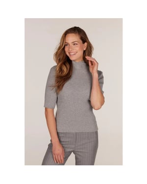 Jansen Amsterdam Fn154top bodil w24 000460 grey melange