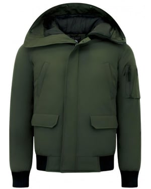 Enos Winterjas kort met capuchon