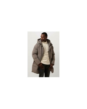 Purple Brand Padded Puffer Coat Grey