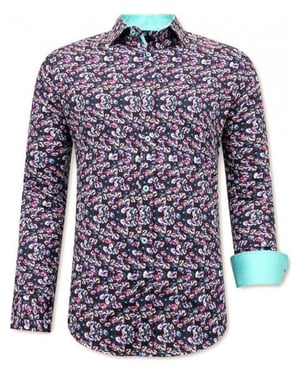 Tony Backer Satijnbloemen print zwart