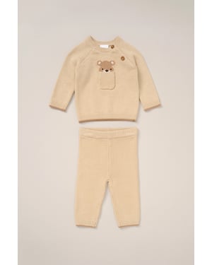 True Knit Cardigan, Trouser Outfit Set