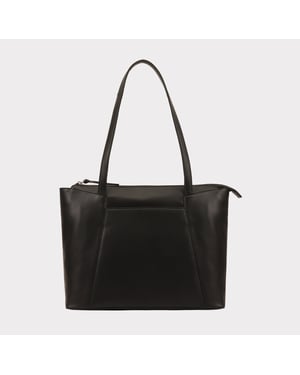 Catria Leather Shoulder Bag in Black