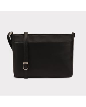 Tamarra Leather Cross Body Bag in Black