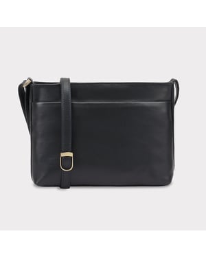Tamarra Leather Cross Body Bag in Navy