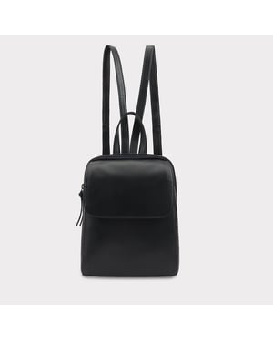 Farit Leather Backpack in Navy