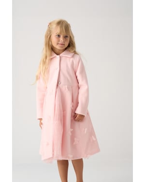 Jacket and Tulle Applique Butterfly Dress Set