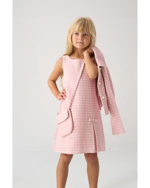 Tweed Check Jacket, Dress and Bag Set