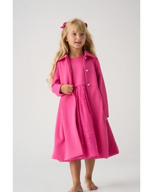 Jacquard Bows Jacket and Sequin Dress Set