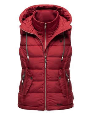 Marikoo dames gewatteerd vest – Taisaa, licht met capuchon & snackvak
