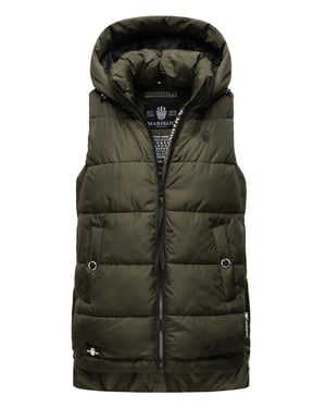 Marikoo dames gewatteerd vest – Zarinaa, licht met afneembare capuchon