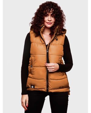 Marikoo dames gewatteerd vest – Zarinaa, licht met afneembare capuchon