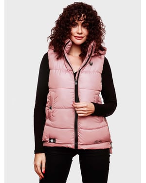 Marikoo dames gewatteerd vest – Zarinaa, licht met afneembare capuchon