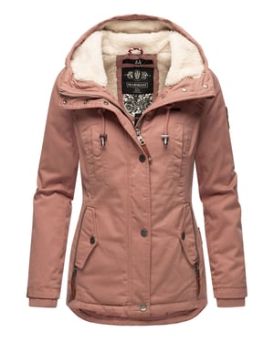 Marikoo dames winterjas met teddyfleece voering & capuchon