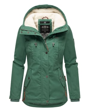Marikoo dames winterjas met teddyfleece voering & capuchon