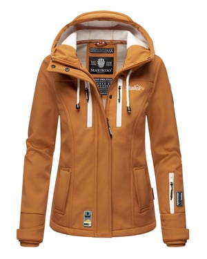 Marikoo dames softshelljas – Kleine Zicke, warm met capuchon & fleecevoering