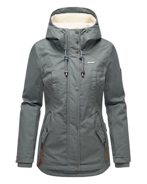 Marikoo dames winterjas met teddyfleece voering & capuchon