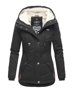 Marikoo dames winterjas met teddyfleece voering & capuchon