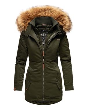 Marikoo dames winterjas – Sanakoo, warm met afneembare bontkraag